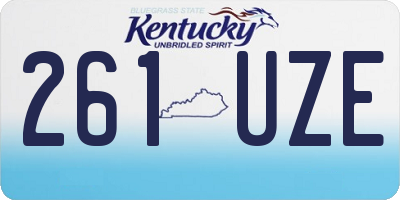 KY license plate 261UZE