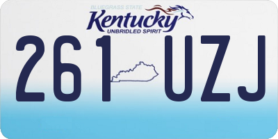 KY license plate 261UZJ