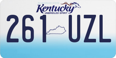 KY license plate 261UZL
