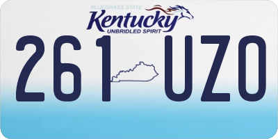 KY license plate 261UZO