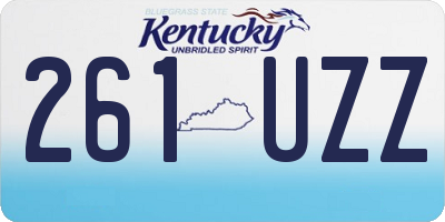 KY license plate 261UZZ