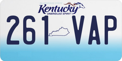 KY license plate 261VAP