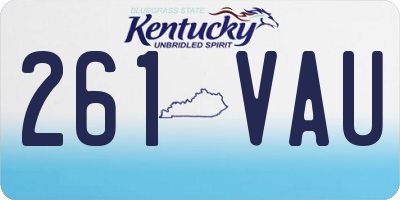 KY license plate 261VAU