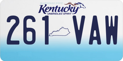KY license plate 261VAW
