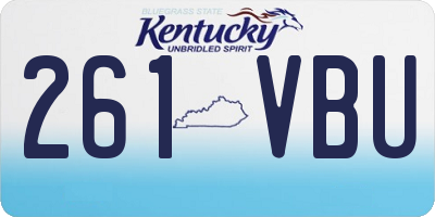 KY license plate 261VBU