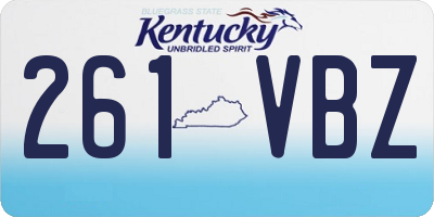 KY license plate 261VBZ