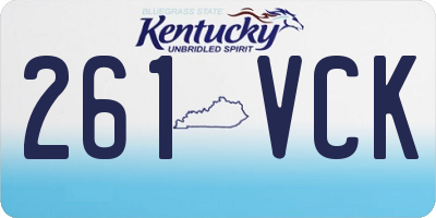 KY license plate 261VCK
