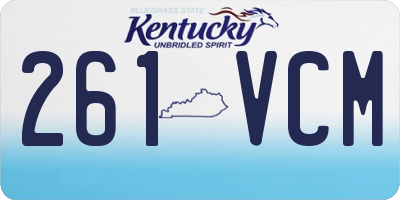 KY license plate 261VCM