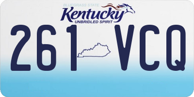 KY license plate 261VCQ