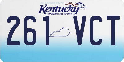 KY license plate 261VCT