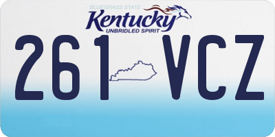 KY license plate 261VCZ