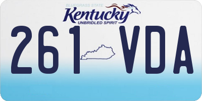 KY license plate 261VDA