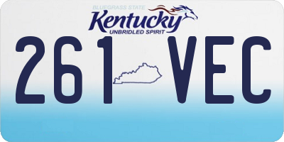 KY license plate 261VEC