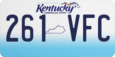 KY license plate 261VFC