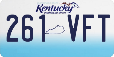 KY license plate 261VFT