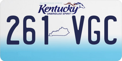 KY license plate 261VGC