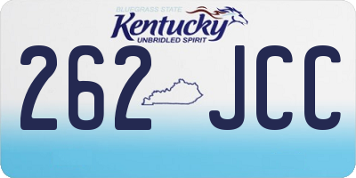 KY license plate 262JCC