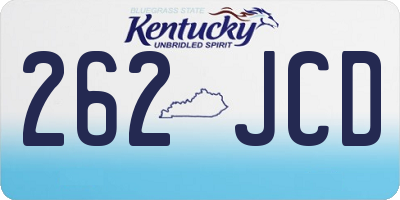 KY license plate 262JCD