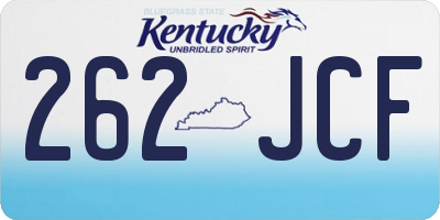 KY license plate 262JCF