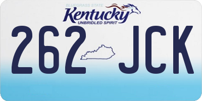 KY license plate 262JCK