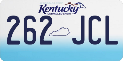 KY license plate 262JCL