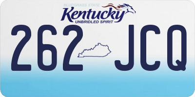 KY license plate 262JCQ