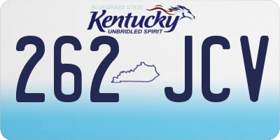 KY license plate 262JCV