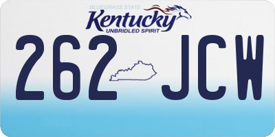 KY license plate 262JCW