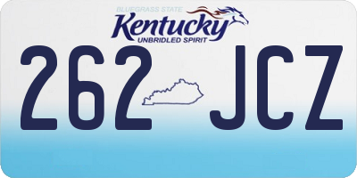 KY license plate 262JCZ