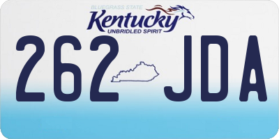 KY license plate 262JDA