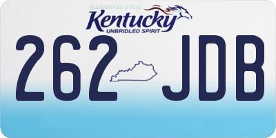 KY license plate 262JDB