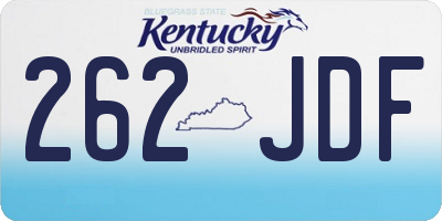 KY license plate 262JDF