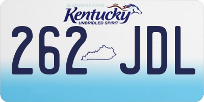 KY license plate 262JDL