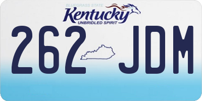 KY license plate 262JDM
