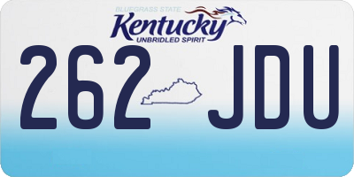 KY license plate 262JDU