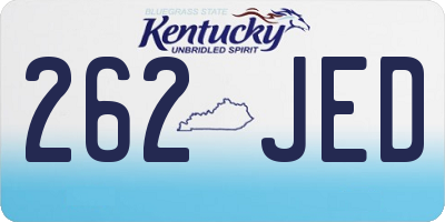 KY license plate 262JED