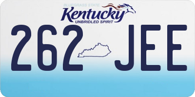KY license plate 262JEE
