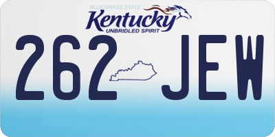 KY license plate 262JEW