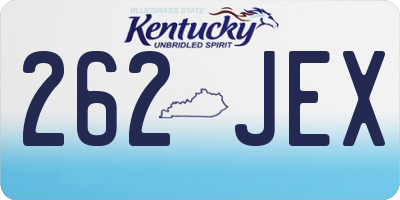 KY license plate 262JEX