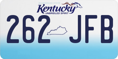 KY license plate 262JFB