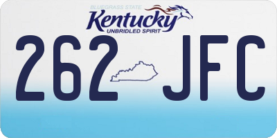 KY license plate 262JFC