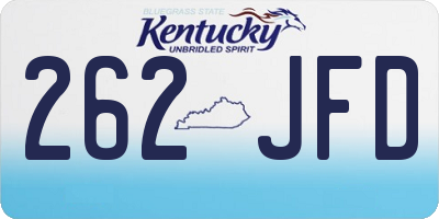 KY license plate 262JFD