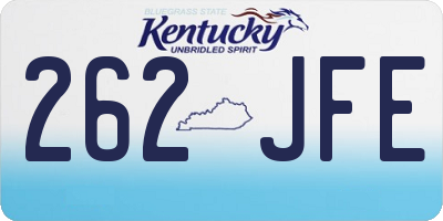 KY license plate 262JFE