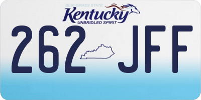KY license plate 262JFF