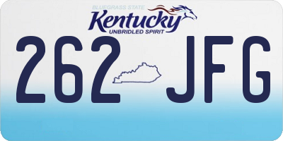 KY license plate 262JFG