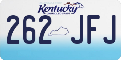 KY license plate 262JFJ