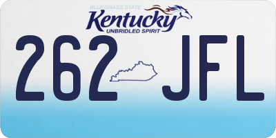 KY license plate 262JFL