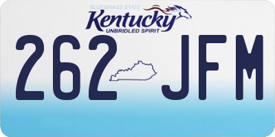 KY license plate 262JFM
