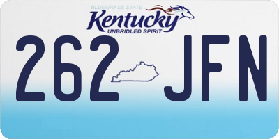 KY license plate 262JFN