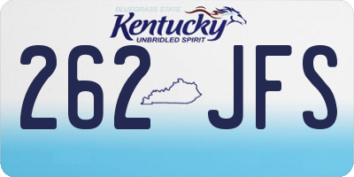 KY license plate 262JFS